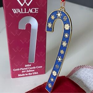 NEW! 2024 Candy Cane Ornament by Wallace Silversmiths